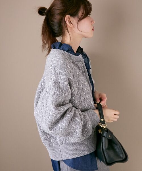 le.coeur blanc / ルクールブラン ブルゾン | モールジャガードニットブルゾン | 詳細22