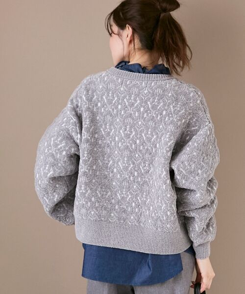 le.coeur blanc / ルクールブラン ブルゾン | モールジャガードニットブルゾン | 詳細23