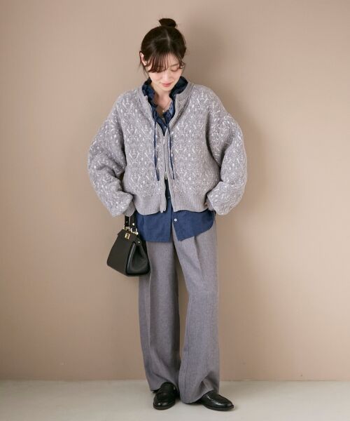 le.coeur blanc / ルクールブラン ブルゾン | モールジャガードニットブルゾン | 詳細29