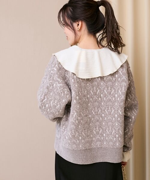 le.coeur blanc / ルクールブラン ブルゾン | モールジャガードニットブルゾン | 詳細6