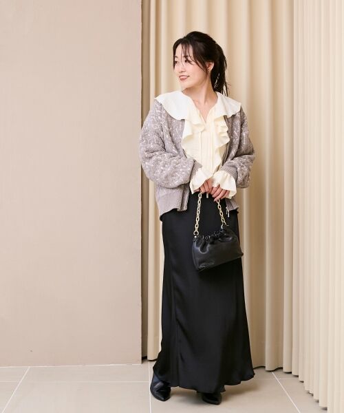 le.coeur blanc / ルクールブラン ブルゾン | モールジャガードニットブルゾン | 詳細7