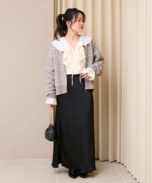 le.coeur blanc / ルクールブラン ブルゾン | モールジャガードニットブルゾン | 詳細8
