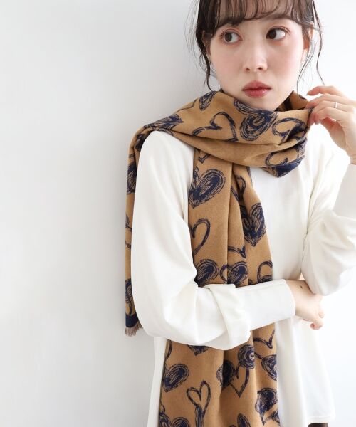 le.coeur blanc / ルクールブラン マフラー・ショール・スヌード・ストール | 《WEB限定アイテム》アソート柄大判ストール | 詳細10