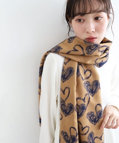 le.coeur blanc / ルクールブラン マフラー・ショール・スヌード・ストール | 《WEB限定アイテム》アソート柄大判ストール | 詳細12