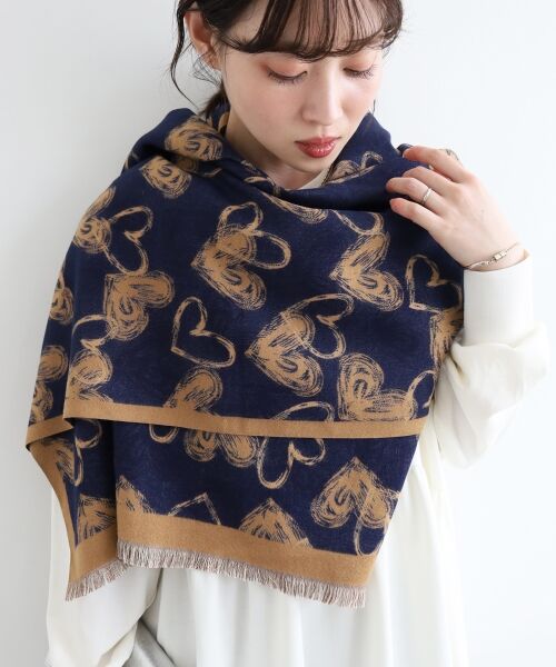 le.coeur blanc / ルクールブラン マフラー・ショール・スヌード・ストール | 《WEB限定アイテム》アソート柄大判ストール | 詳細13