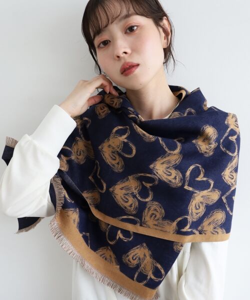 le.coeur blanc / ルクールブラン マフラー・ショール・スヌード・ストール | 《WEB限定アイテム》アソート柄大判ストール | 詳細15