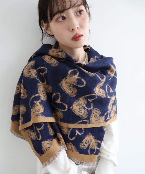 le.coeur blanc / ルクールブラン マフラー・ショール・スヌード・ストール | 《WEB限定アイテム》アソート柄大判ストール | 詳細16