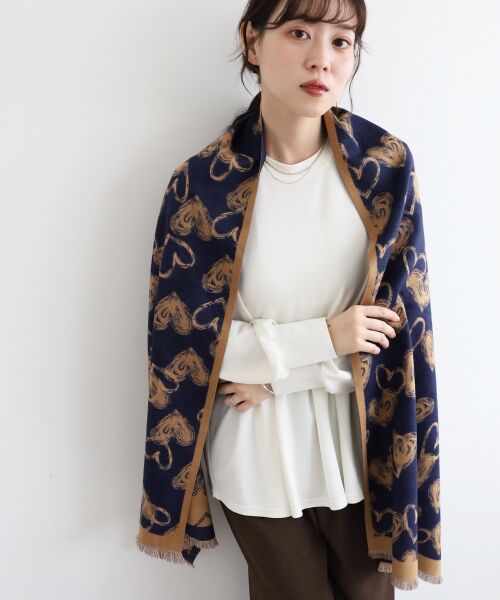 le.coeur blanc / ルクールブラン マフラー・ショール・スヌード・ストール | 《WEB限定アイテム》アソート柄大判ストール | 詳細17