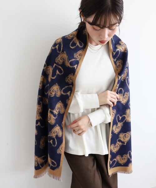 le.coeur blanc / ルクールブラン マフラー・ショール・スヌード・ストール | 《WEB限定アイテム》アソート柄大判ストール | 詳細18