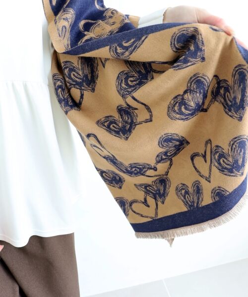 le.coeur blanc / ルクールブラン マフラー・ショール・スヌード・ストール | 《WEB限定アイテム》アソート柄大判ストール | 詳細19