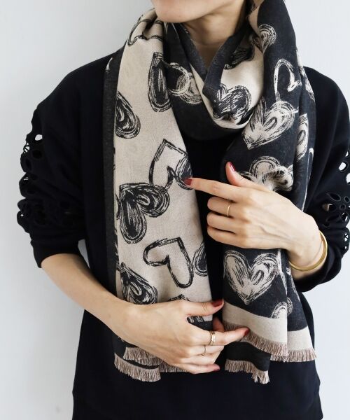 le.coeur blanc / ルクールブラン マフラー・ショール・スヌード・ストール | 《WEB限定アイテム》アソート柄大判ストール | 詳細22