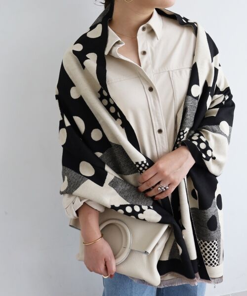 le.coeur blanc / ルクールブラン マフラー・ショール・スヌード・ストール | 《WEB限定アイテム》アソート柄大判ストール | 詳細7