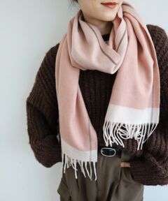 le.coeur blanc / ルクールブラン マフラー・ショール・スヌード・ストール | 《WEB限定アイテム》バイカラーラインストール