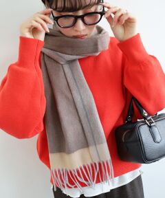 le.coeur blanc / ルクールブラン マフラー・ショール・スヌード・ストール | 《WEB限定アイテム》バイカラーラインストール