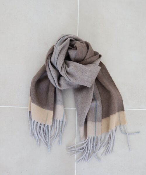 le.coeur blanc / ルクールブラン マフラー・ショール・スヌード・ストール | 《WEB限定アイテム》バイカラーラインストール | 詳細11