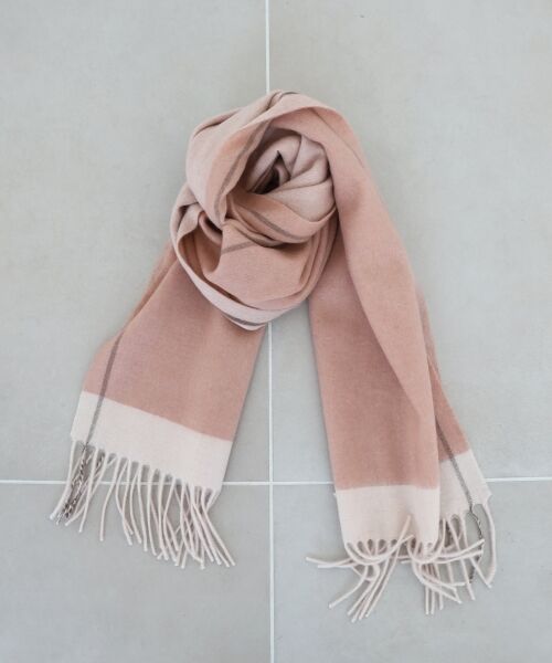 le.coeur blanc / ルクールブラン マフラー・ショール・スヌード・ストール | 《WEB限定アイテム》バイカラーラインストール | 詳細4