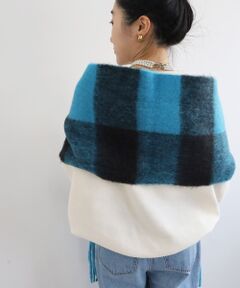 le.coeur blanc / ルクールブラン マフラー・ショール・スヌード・ストール | ビッグフリンジチェックストール