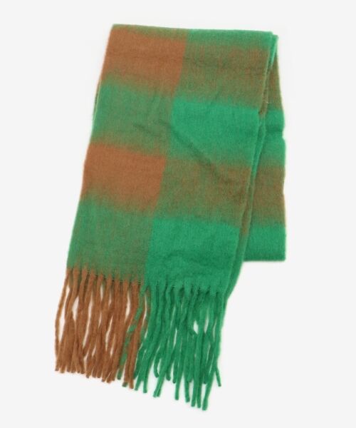 le.coeur blanc / ルクールブラン マフラー・ショール・スヌード・ストール | ビッグフリンジチェックストール | 詳細2