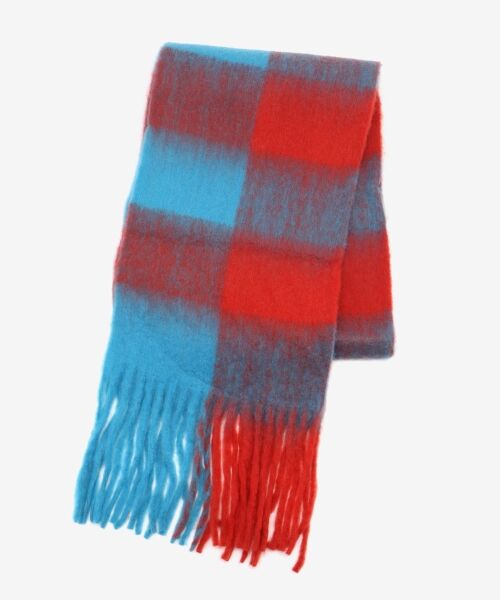 le.coeur blanc / ルクールブラン マフラー・ショール・スヌード・ストール | ビッグフリンジチェックストール | 詳細6