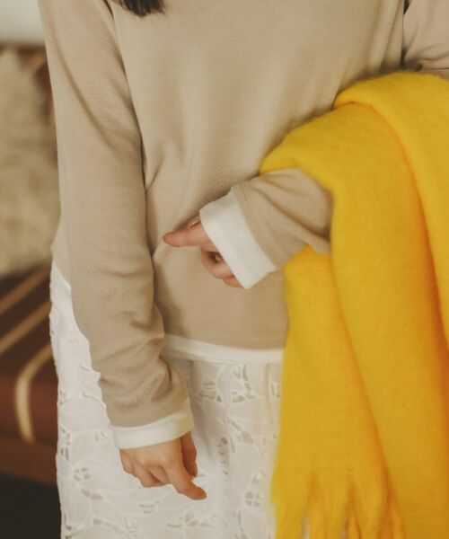 le.coeur blanc / ルクールブラン マフラー・ショール・スヌード・ストール | 《WEB限定アイテム》ビッグフリンジストール | 詳細13