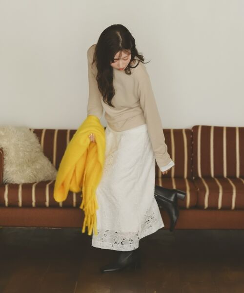 le.coeur blanc / ルクールブラン マフラー・ショール・スヌード・ストール | 《WEB限定アイテム》ビッグフリンジストール | 詳細15