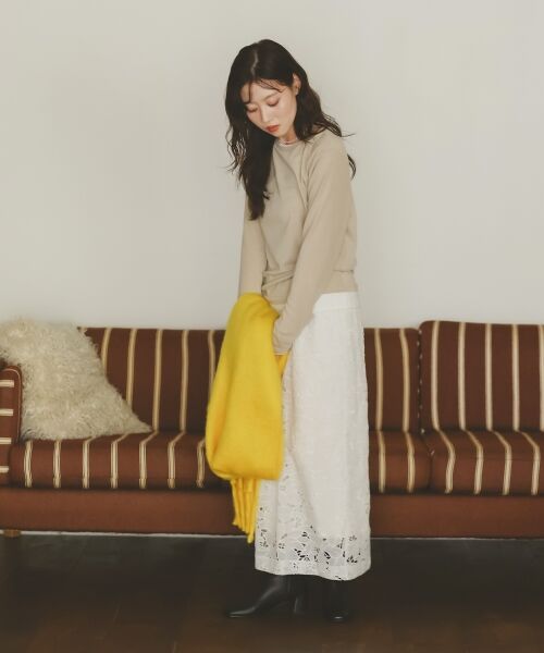 le.coeur blanc / ルクールブラン マフラー・ショール・スヌード・ストール | 《WEB限定アイテム》ビッグフリンジストール | 詳細16