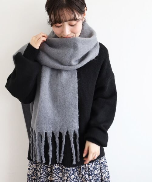 le.coeur blanc / ルクールブラン マフラー・ショール・スヌード・ストール | 《WEB限定アイテム》ビッグフリンジストール | 詳細19