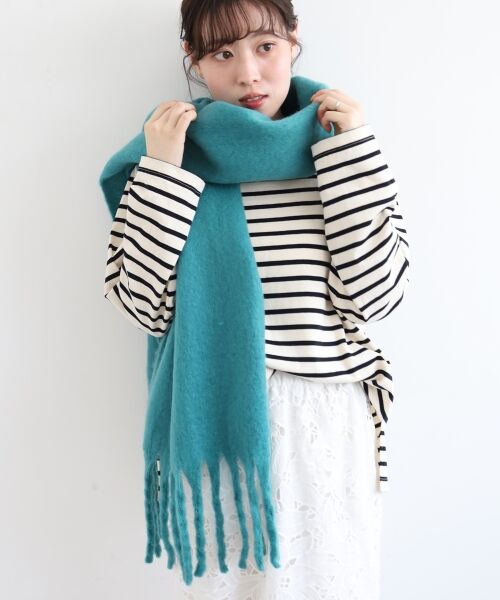 le.coeur blanc / ルクールブラン マフラー・ショール・スヌード・ストール | 《WEB限定アイテム》ビッグフリンジストール | 詳細2