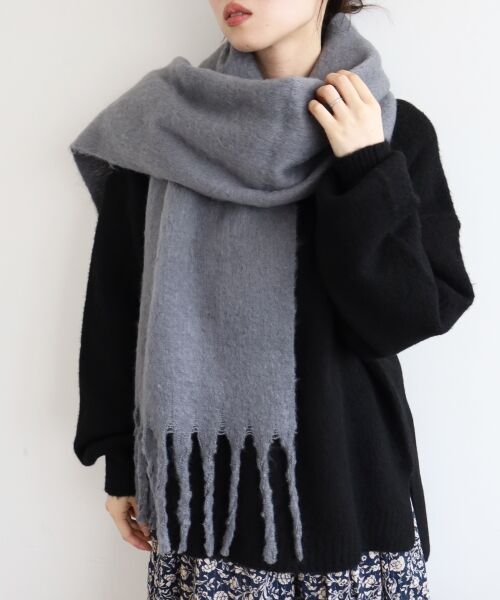 le.coeur blanc / ルクールブラン マフラー・ショール・スヌード・ストール | 《WEB限定アイテム》ビッグフリンジストール | 詳細20
