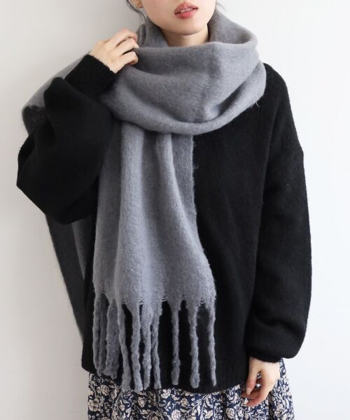 le.coeur blanc / ルクールブラン マフラー・ショール・スヌード・ストール | 《WEB限定アイテム》ビッグフリンジストール | 詳細21