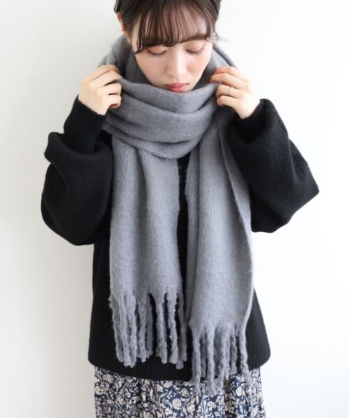le.coeur blanc / ルクールブラン マフラー・ショール・スヌード・ストール | 《WEB限定アイテム》ビッグフリンジストール | 詳細22
