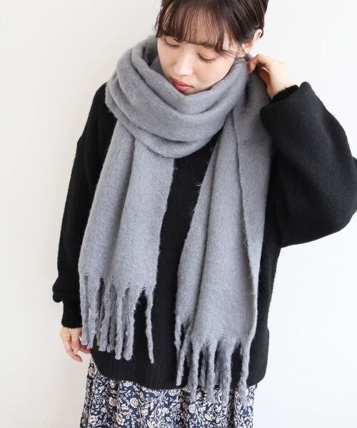 le.coeur blanc / ルクールブラン マフラー・ショール・スヌード・ストール | 《WEB限定アイテム》ビッグフリンジストール | 詳細23