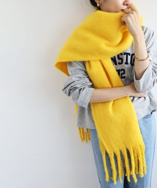le.coeur blanc / ルクールブラン マフラー・ショール・スヌード・ストール | 《WEB限定アイテム》ビッグフリンジストール | 詳細8