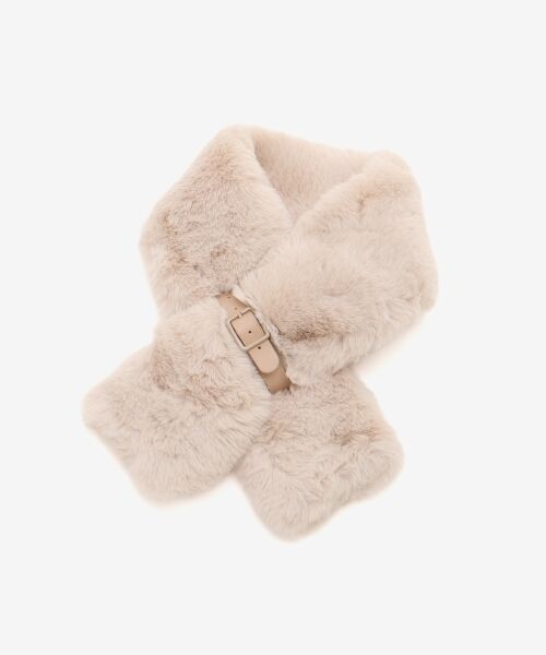 le.coeur blanc / ルクールブラン マフラー・ショール・スヌード・ストール | 《WEB限定アイテム》フェイクファーベルト付ティペット | 詳細1