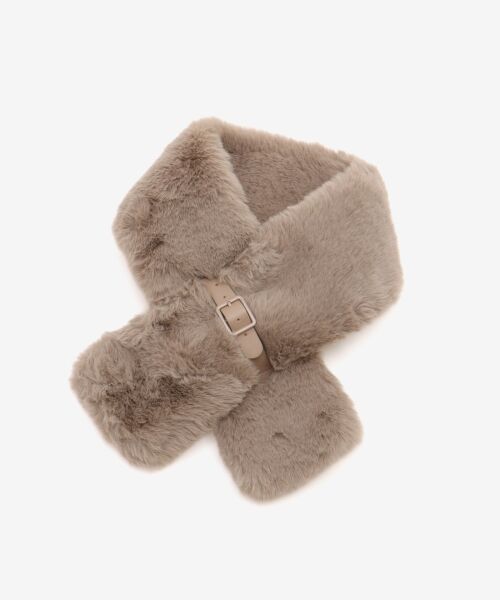 le.coeur blanc / ルクールブラン マフラー・ショール・スヌード・ストール | 《WEB限定アイテム》フェイクファーベルト付ティペット | 詳細3