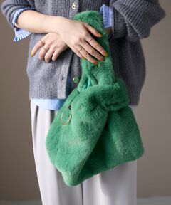 le.coeur blanc / ルクールブラン トートバッグ | 《WEB限定アイテム》フェイクファーマルシェバッグ