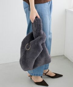 le.coeur blanc / ルクールブラン トートバッグ | 《WEB限定アイテム》フェイクファーマルシェバッグ