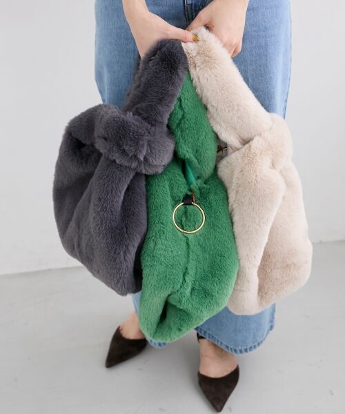 le.coeur blanc / ルクールブラン トートバッグ | 《WEB限定アイテム》フェイクファーマルシェバッグ | 詳細1