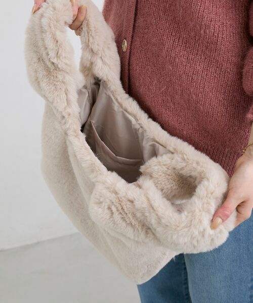 le.coeur blanc / ルクールブラン トートバッグ | 《WEB限定アイテム》フェイクファーマルシェバッグ | 詳細10