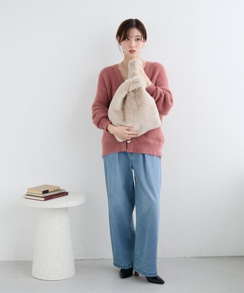 le.coeur blanc / ルクールブラン トートバッグ | 《WEB限定アイテム》フェイクファーマルシェバッグ | 詳細11