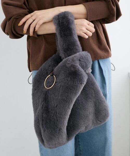 le.coeur blanc / ルクールブラン トートバッグ | 《WEB限定アイテム》フェイクファーマルシェバッグ | 詳細14