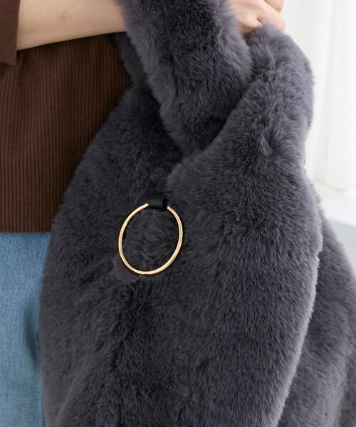 le.coeur blanc / ルクールブラン トートバッグ | 《WEB限定アイテム》フェイクファーマルシェバッグ | 詳細15