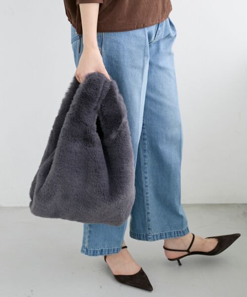 le.coeur blanc / ルクールブラン トートバッグ | 《WEB限定アイテム》フェイクファーマルシェバッグ | 詳細18