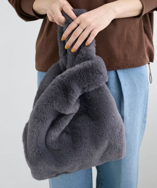 le.coeur blanc / ルクールブラン トートバッグ | 《WEB限定アイテム》フェイクファーマルシェバッグ | 詳細19