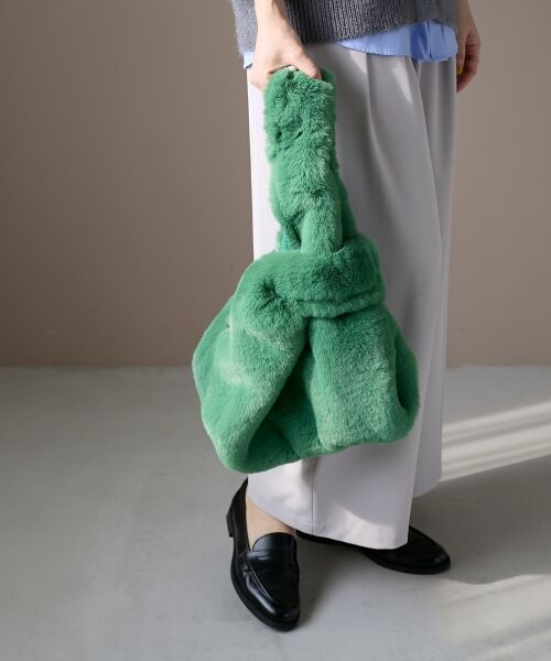 le.coeur blanc / ルクールブラン トートバッグ | 《WEB限定アイテム》フェイクファーマルシェバッグ | 詳細22