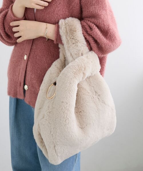 le.coeur blanc / ルクールブラン トートバッグ | 《WEB限定アイテム》フェイクファーマルシェバッグ | 詳細3