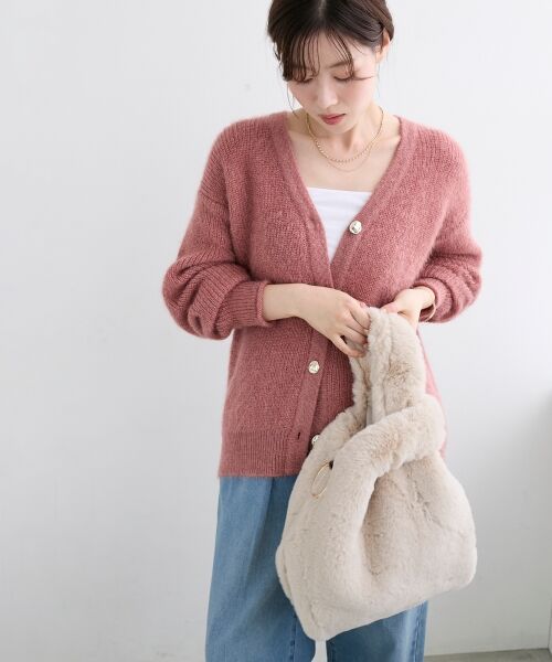 le.coeur blanc / ルクールブラン トートバッグ | 《WEB限定アイテム》フェイクファーマルシェバッグ | 詳細5