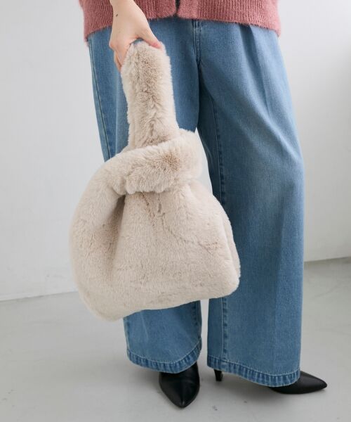 le.coeur blanc / ルクールブラン トートバッグ | 《WEB限定アイテム》フェイクファーマルシェバッグ | 詳細6