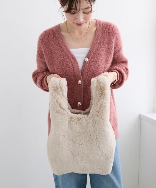 le.coeur blanc / ルクールブラン トートバッグ | 《WEB限定アイテム》フェイクファーマルシェバッグ | 詳細7