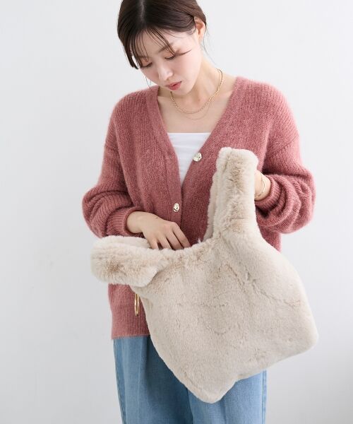 le.coeur blanc / ルクールブラン トートバッグ | 《WEB限定アイテム》フェイクファーマルシェバッグ | 詳細8